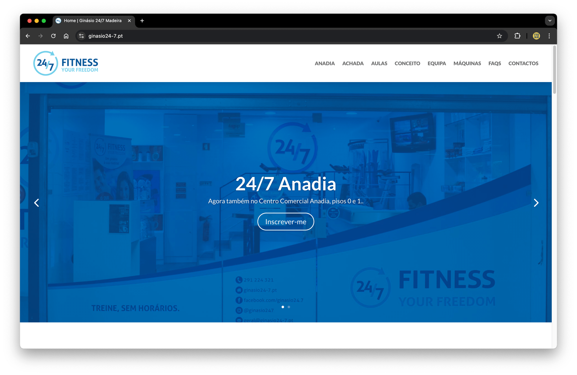 Madeira Font website desktop