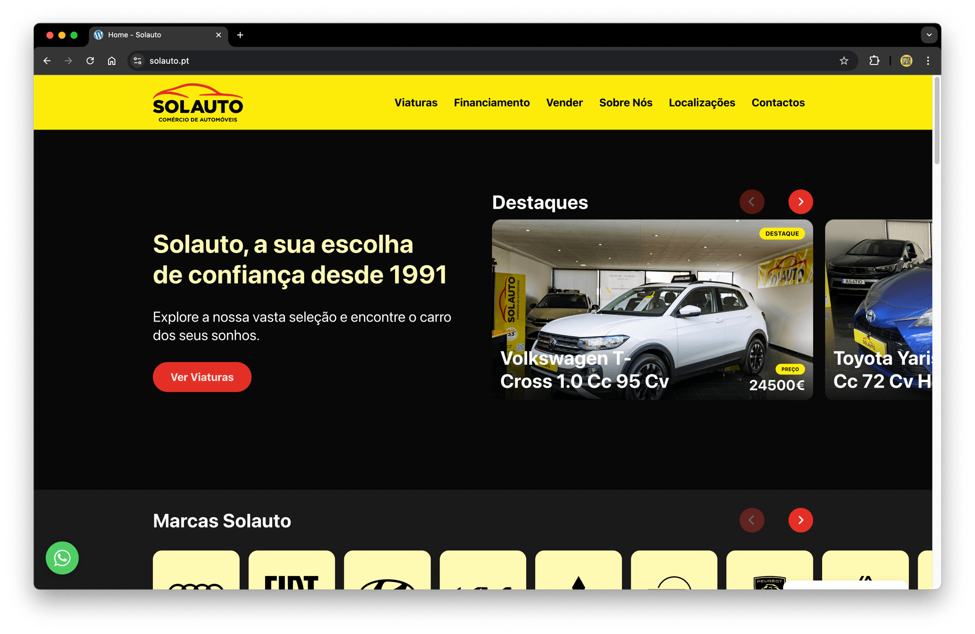 Madeira Font website desktop