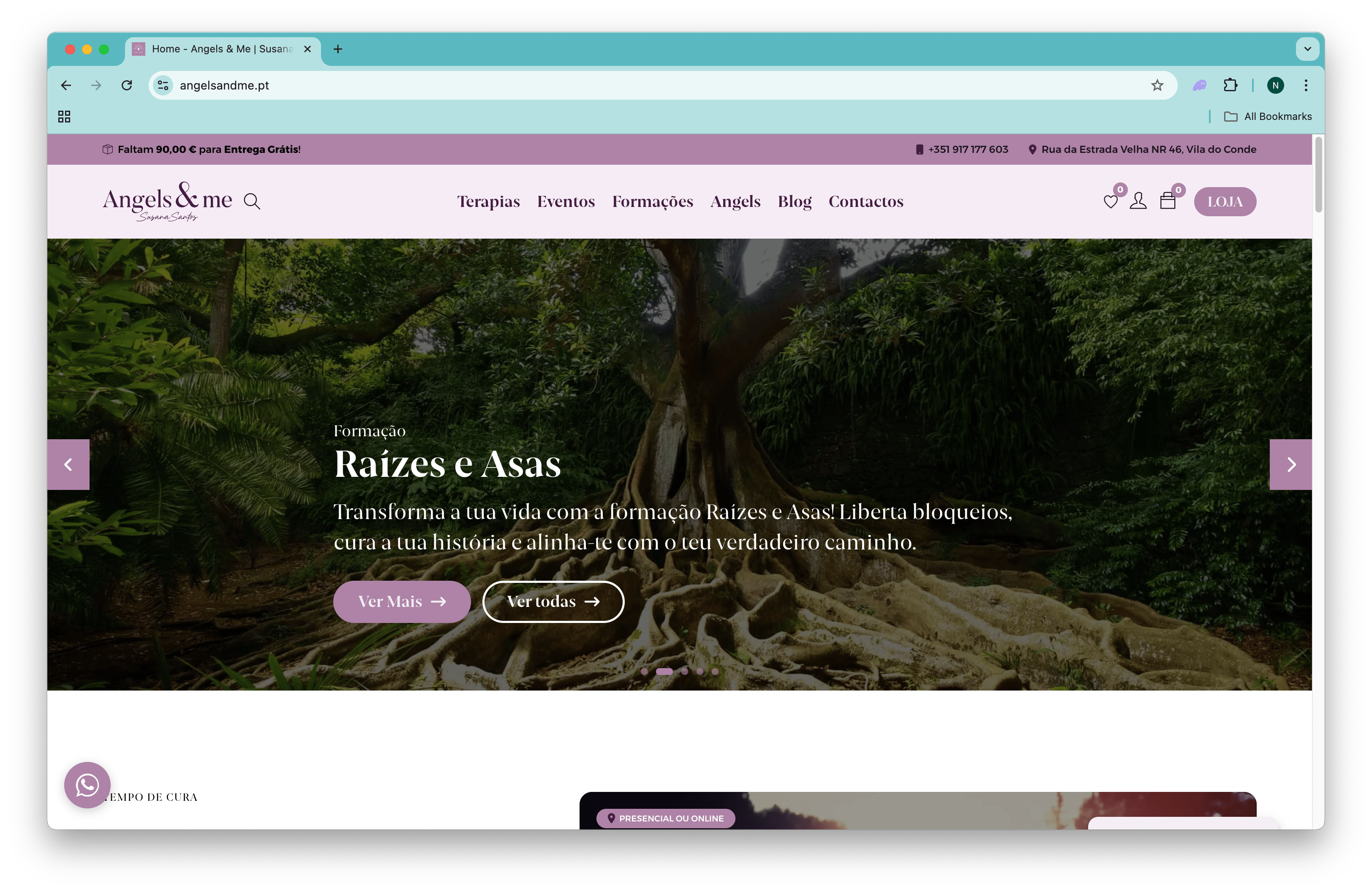Madeira Font website desktop